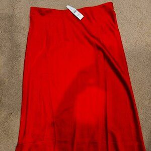 J. Crew NWT Red Gwyneth Slip Skirt M